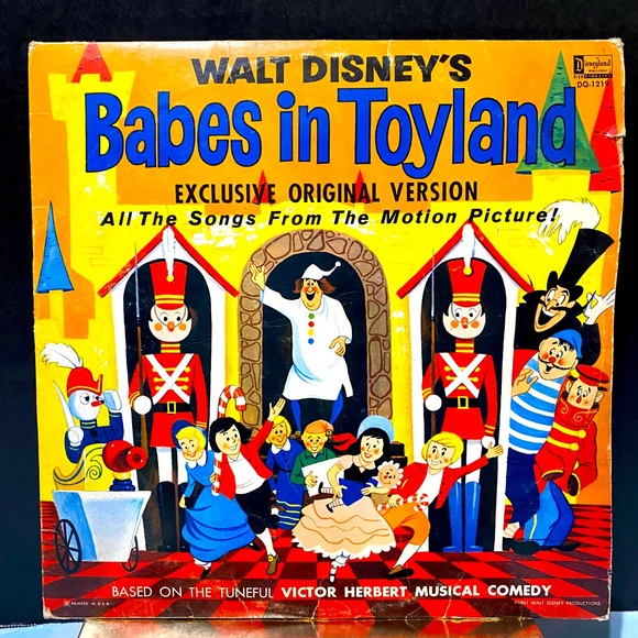 WALT DOSNEY’S VINTAGE 1961 BABES IN TOYLAND ORIGINAL VERSION DISNEYLAND RECORD - Picture 1 of 12